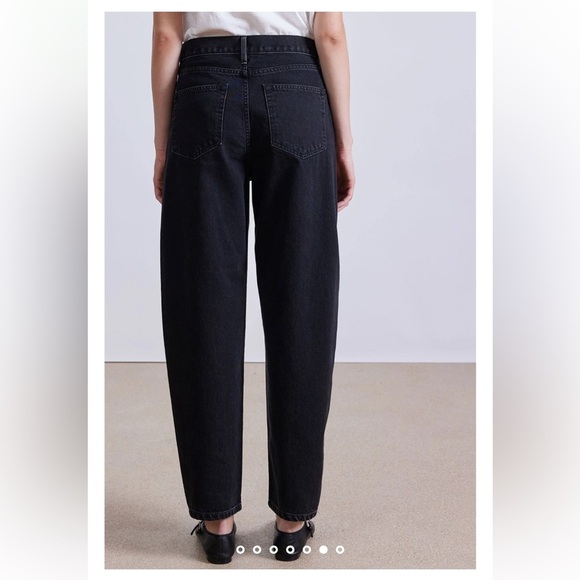 New APIECE APART HIGH RISE MARI BARREL JEAN Luna wash black jeans 30 - Picture 2 of 9